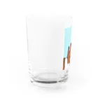 りりのお絵描き屋さんの凛としたコーギー Water Glass :left