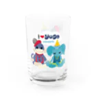 FOXY COLORSのソックモンキー＆ガネゾー I LOVE YOGA Water Glass :left