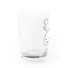 黒猫とカンパニュラのねむみがすごいオケちゃん Water Glass :left