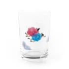 Chihiro Taki goodsの赤と青のひつじ Water Glass :left