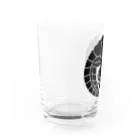 Ａ’ｚｗｏｒｋＳの下がり藤に髑髏 黒（オリジナル家紋シリーズ） Water Glass :left