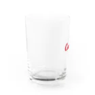 8wariの猫好きによる猫好きのためのそれ　レッド Water Glass :left