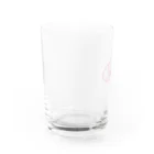 そぼろのスプリングぱおみん　顔　ピンク Water Glass :left