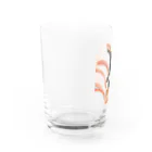 棘のゼブラバットフィッシュとウミシダ Water Glass :left