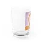 仁音-ninon-絵言葉のフラミンゴのフランソワとフランソワーズ Water Glass :left