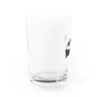 ポップコーンのボーダーコリー Water Glass :left