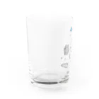 しまめの青い石 Water Glass :left