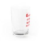 LUNARHOLIC STOREの<BASARACRACY>人外の人外による人外のための政治（英語・赤） Water Glass :left