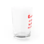 LUNARHOLIC STOREの<BASARACRACY>人外の人外による人外のための政治（英語・赤） Water Glass :left