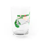 翠色の眼鏡の疲れて走れない根菜ズ Water Glass :left