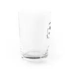 まるっともふもふ白黒にゃんずのよこわけ猫のグラス Water Glass :left