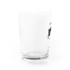 まるっともふもふ白黒にゃんずのハチワレ猫のグラス グラス左面