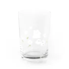 かんた🌱の花と白いの４匹 Water Glass :left