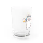 目つきの悪い猫＠いけやけいの酔っ払いにゃんこ Water Glass :left