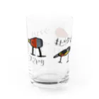 YUKIYAMAの野鳥整列(名前あり) Water Glass :left