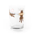 くろげちゃまじりのグラスで泳ぐ甲斐犬 Water Glass :right