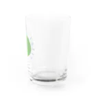 ジビエ屋のゆるマガタマ（水色×黄緑） Water Glass :right