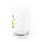 ばんぶーむーんのお店😺のかわいいキツネとブドウ Water Glass :right