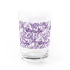花と寅オンラインショップSUZURI支店の【flor púrpura】総柄グラス グラス右面