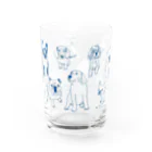 aveku towa. の犬との暮らし（ブルー） Water Glass :right