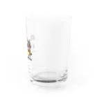 ねこモフ屋のTETSU&MAMETOLA Water Glass :right