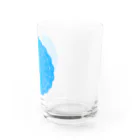 ひまわりの雪の華④アクアブルー Water Glass :right