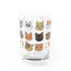 RIN-SHOPの猫々の顔をそろえて2 Water Glass :right