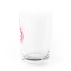 ゴッド神TVちゃんねるSHOPのかえる観賞魚店　ピンク丸ロゴ Water Glass :right