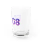 FS108(ファンタジスタ入れ歯)イラスト　絵描きのFS108 夕焼けロゴ２ Water Glass :right