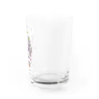 kagayakenaoki shop のシロフクロウのウィオルくんグッツです Water Glass :right