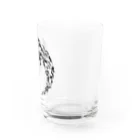 Ａ’ｚｗｏｒｋＳの合わせ二つ髑髏 黒白（オリジナル家紋シリーズ） Water Glass :right