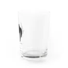 小鳥と映画館の赤い首輪のツンな黒猫ちゃん Water Glass :right