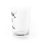 P_aquaのサングラチュー（黒文字Ver） Water Glass :right