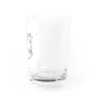 シンプルでヘンな絵好きのキモかわいいクマが酷い男の子 Water Glass :right