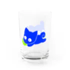 HARAPEKO WORLDのホップをくわえたワンコ Water Glass :right