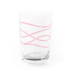 浅沼シオリ｜カップ酒愛好家のリボンぐるぐるグラス（ピンク） Water Glass :right