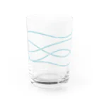 浅沼シオリ｜カップ酒愛好家のリボンぐるぐるグラス（ブルー） Water Glass :right