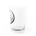 【モルモット】Mugi & Ruki【四国犬】のモルモットのムギちゃん(黒線ver) Water Glass :right