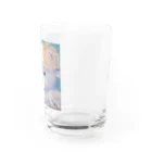 ろばぱかアニマルTシャツのイケてるアルパカ Water Glass :right