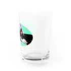 Kaeru Craftのベストフレンド ネコ丸とネズミ(グリーン) Water Glass :right