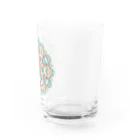 Rex_Rのマンダラアート(夏色、植物、ビビッド) Water Glass :right