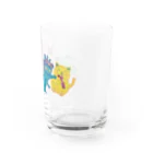 char pottery のカラフルねこと空インコ  Water Glass :right