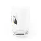 ビールとアート TM-3 Designの偉人 × BEER（三人の音楽家）黒線画 Water Glass :right