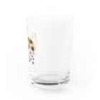 ミニマムユニヴァース@SUZURIのデビねこくんとデビねずちゃん グラス アマビエ Water Glass :right