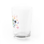 ミニマムユニヴァース@SUZURIのデビねこくんとデビねずちゃん グラス クリームソーダ Water Glass :right