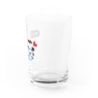 ミニマムユニヴァース@SUZURIのデビねこくんとデビねずちゃんドット絵 グラス Water Glass :right