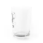 imuyのくらげのイラスト（黒） Water Glass :right