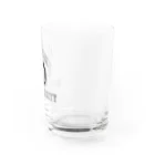 危ないグッズのABUSAI UNIV. 黒字 中抜 Water Glass :right