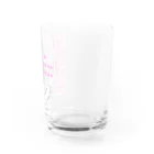 チョコミントのカーテンと猫 Water Glass :right