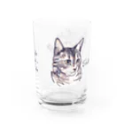 N-huluの表シロちゃん裏クロちゃん Water Glass :right